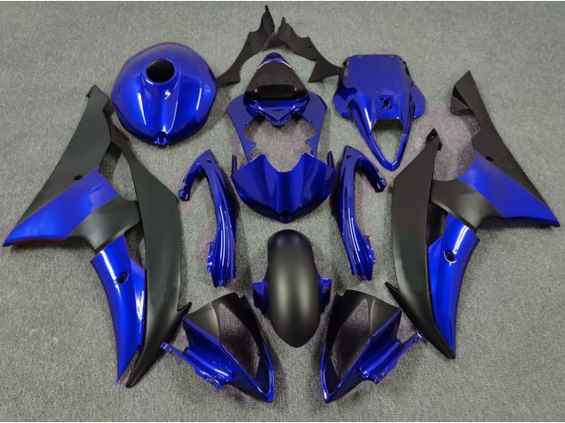 2008-2016 Azul Profundo & Negro Mate Yamaha R6 Carenado Moto 2008-2016 Azul Profundo & Negro Mate Yamaha R6 Carenado Moto
