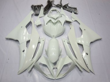 2008-2016 Blanco Brillante Yamaha R6 Carenado Moto
