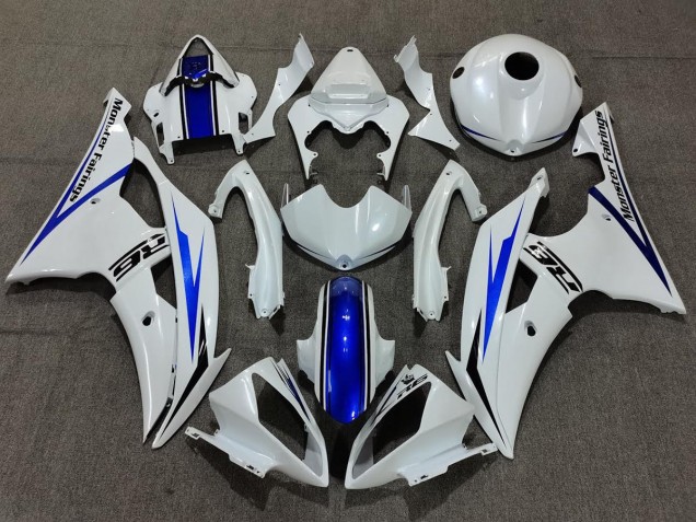 2008-2016 Blanco Perla & Azul Yamaha R6 Carenado Moto 2008-2016 Blanco Perla & Azul Yamaha R6 Carenado Moto