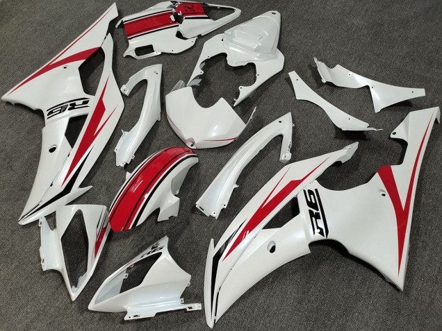 2008-2016 Blanco Perla Personalizado Yamaha R6 Carenado Moto 2008-2016 Blanco Perla Personalizado Yamaha R6 Carenado Moto
