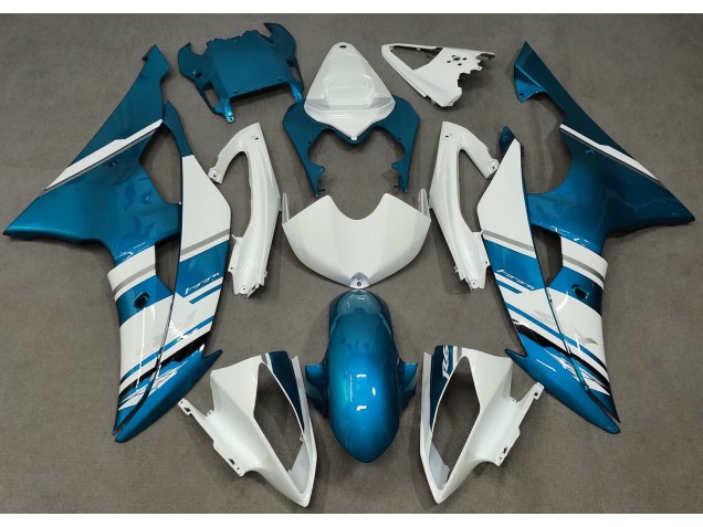 2008-2016 Estilo Blanco Brillante & Azul Claro OEM Yamaha R6 Carenado Moto 2008-2016 Estilo Blanco Brillante & Azul Claro OEM Yamaha R6 Carenado Moto