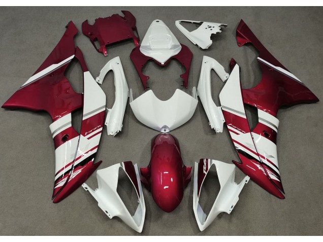 2008-2016 Estilo Blanco Brillante & Rojo OEM Yamaha R6 Carenado Moto 2008-2016 Estilo Blanco Brillante & Rojo OEM Yamaha R6 Carenado Moto