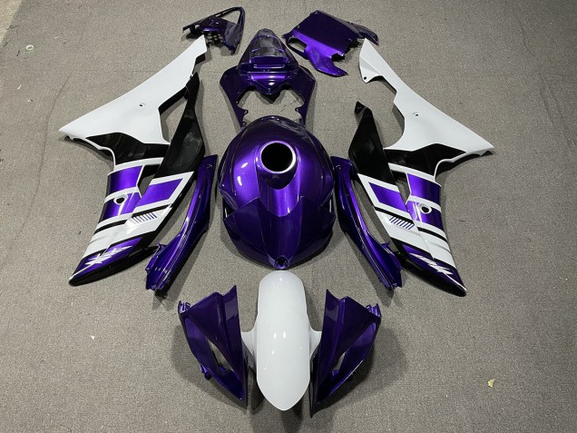 2008-2016 Estilo Morado Blanco & Negro OEM Yamaha R6 Carenado Moto 2008-2016 Estilo Morado Blanco & Negro OEM Yamaha R6 Carenado Moto