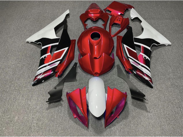 2008-2016 Estilo Rojo Blanco & Negro OEM Yamaha R6 Carenado Moto 2008-2016 Estilo Rojo Blanco & Negro OEM Yamaha R6 Carenado Moto