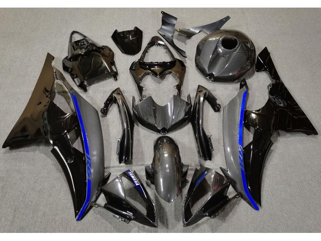 2008-2016 Fibra De Carbono & Azul Yamaha R6 Carenado Moto 2008-2016 Fibra De Carbono & Azul Yamaha R6 Carenado Moto