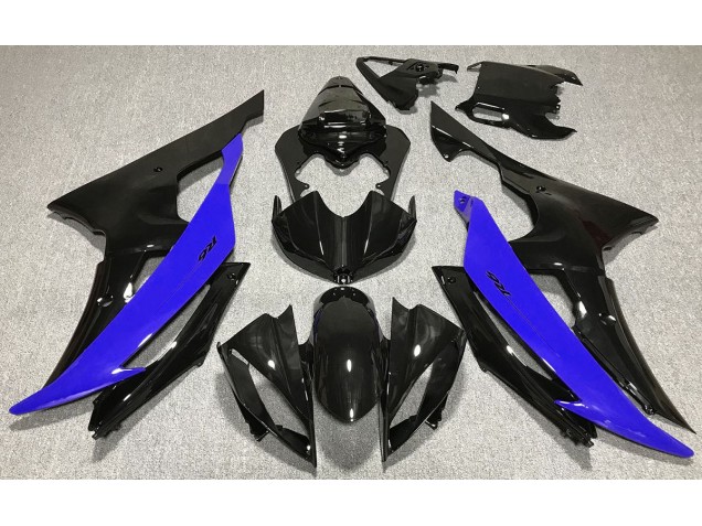 2008-2016 Negro Brillante & Azul Yamaha R6 Carenado Moto 2008-2016 Negro Brillante & Azul Yamaha R6 Carenado Moto