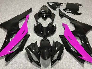 2008-2016 Negro Brillante & Rosa Yamaha R6 Carenado Moto