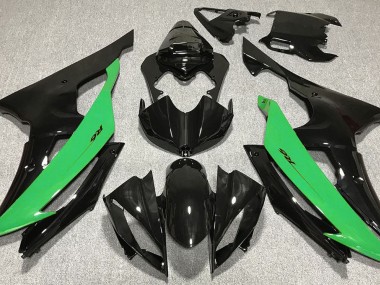 2008-2016 Negro Brillante & Verde Yamaha R6 Carenado Moto
