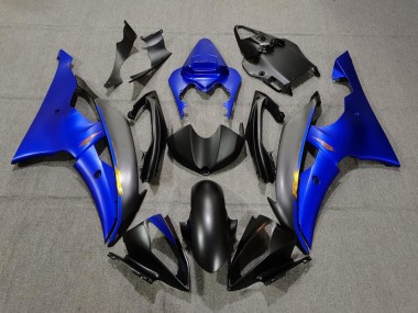 2008-2016 Negro Mate & Azul Yamaha R6 Carenado Moto