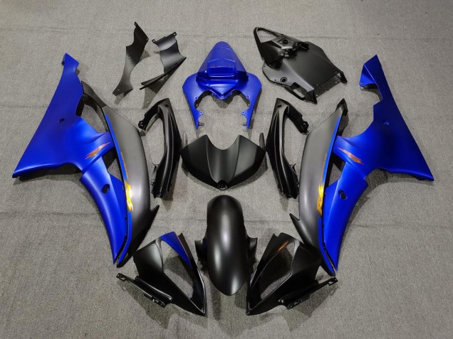 2008-2016 Negro Mate & Azul Yamaha R6 Carenado Moto