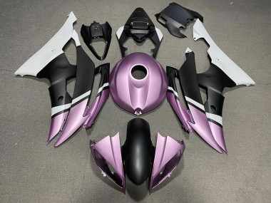 2008-2016 Negro Mate & Morado Claro Yamaha R6 Carenado Moto
