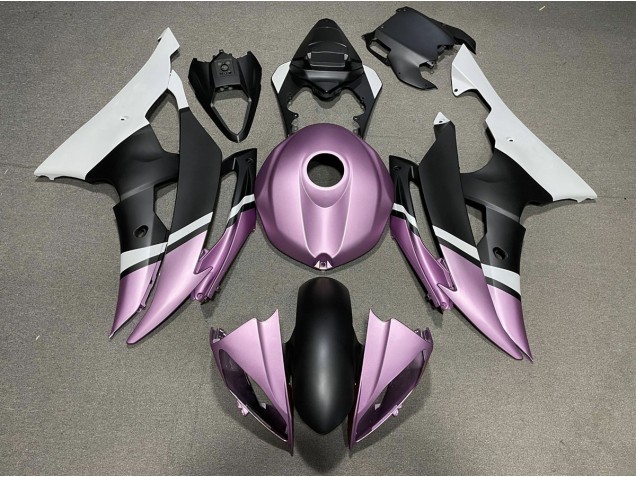 2008-2016 Negro Mate & Morado Claro Yamaha R6 Carenado Moto 2008-2016 Negro Mate & Morado Claro Yamaha R6 Carenado Moto