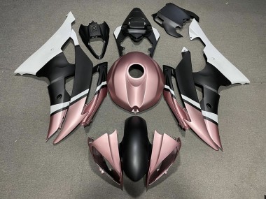 2008-2016 Negro Mate & Oro Rosa Yamaha R6 Carenado Moto
