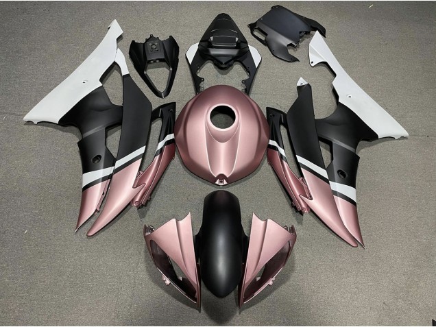 2008-2016 Negro Mate & Oro Rosa Yamaha R6 Carenado Moto 2008-2016 Negro Mate & Oro Rosa Yamaha R6 Carenado Moto