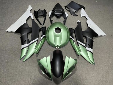 2008-2016 Negro Mate & Verde Yamaha R6 Carenado Moto