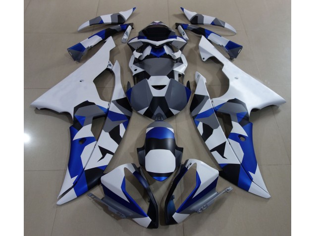 2008-2016 Nieve Azul Camuflaje Yamaha R6 Carenado Moto 2008-2016 Nieve Azul Camuflaje Yamaha R6 Carenado Moto