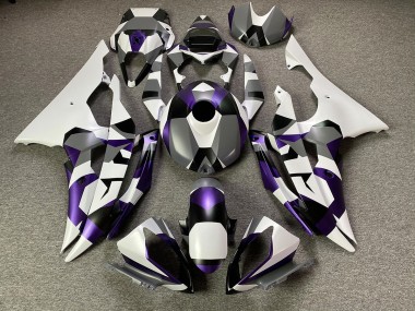 2008-2016 Nieve Púrpura Mística Camuflaje Yamaha R6 Carenado Moto