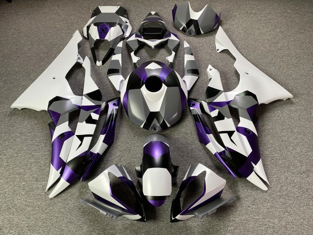 2008-2016 Nieve Púrpura Mística Camuflaje Yamaha R6 Carenado Moto 2008-2016 Nieve Púrpura Mística Camuflaje Yamaha R6 Carenado Moto