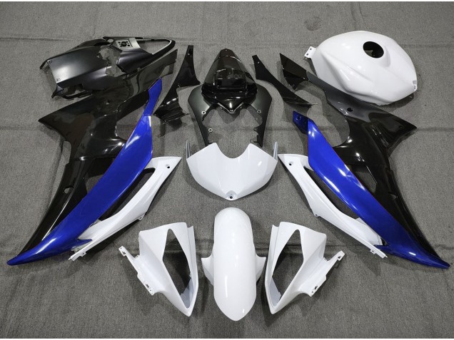 2008-2016 Personalizado Azul Blanco & Negro Yamaha R6 Carenado Moto 2008-2016 Personalizado Azul Blanco & Negro Yamaha R6 Carenado Moto