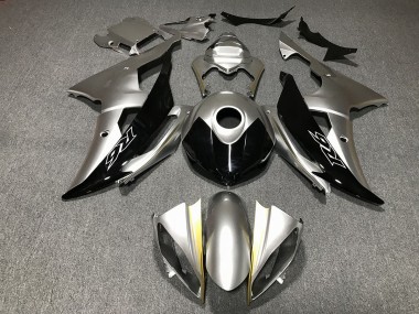 2008-2016 Plata & Negro Personalizado Yamaha R6 Carenado Moto