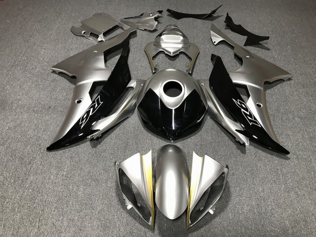 2008-2016 Plata & Negro Personalizado Yamaha R6 Carenado Moto 2008-2016 Plata & Negro Personalizado Yamaha R6 Carenado Moto