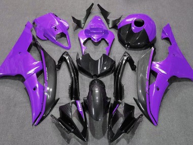 2008-2016 Púrpura Brillante & Fibra De Carbono Yamaha R6 Carenado Moto