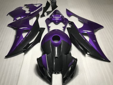 2008-2016 Púrpura Con Estilo Fibra De Carbono Yamaha R6 Carenado Moto