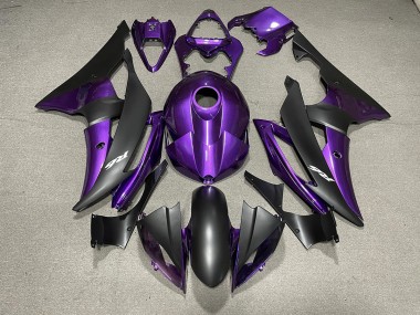 2008-2016 Púrpura & Negro Mate & Logotipos Yamaha R6 Carenado Moto