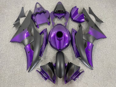 2008-2016 Púrpura & Negro Mate Yamaha R6 Carenado Moto