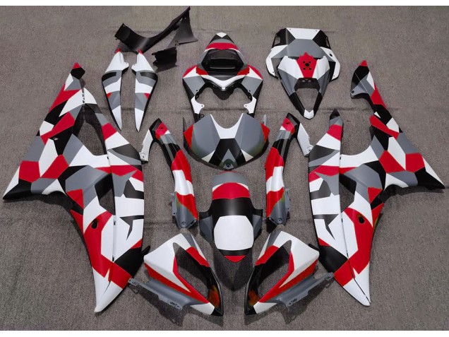 2008-2016 Rojo Camuflaje Llanura Yamaha R6 Carenado Moto 2008-2016 Rojo Camuflaje Llanura Yamaha R6 Carenado Moto