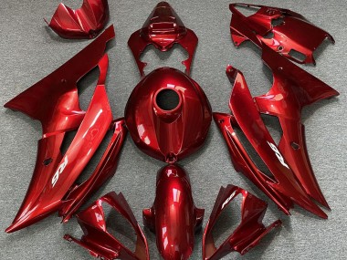2008-2016 Rojo Caramelo Yamaha R6 Carenado Moto