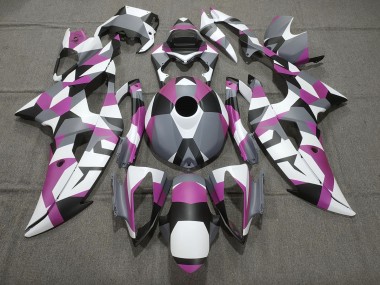 2008-2016 Rosa Camuflaje Liso Yamaha R6 Carenado Moto