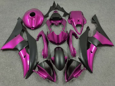 2008-2016 Rosa & Negro Mate Yamaha R6 Carenado Moto