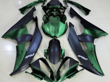 2008-2016 Verde Bosque & Negro Mate Yamaha R6 Carenado Moto