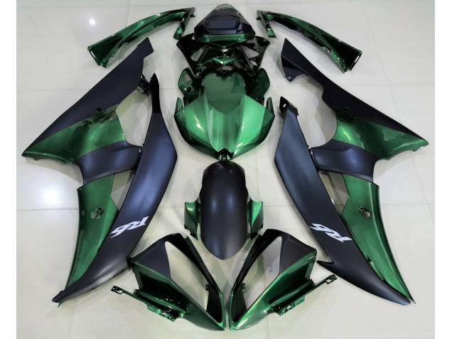 2008-2016 Verde Bosque & Negro Mate Yamaha R6 Carenado Moto 2008-2016 Verde Bosque & Negro Mate Yamaha R6 Carenado Moto
