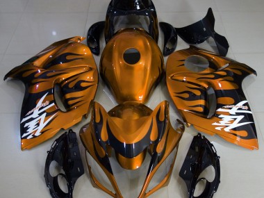 2008-2020 Naranja Brillante & Negro Suzuki GSXR 1300 Carenado Moto