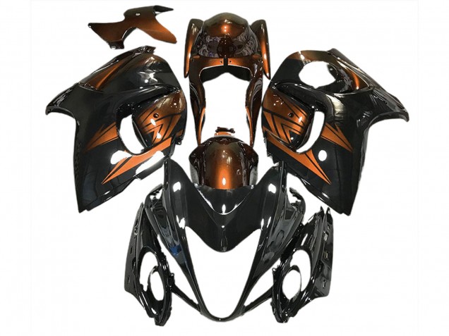 2008-2020 Negro Brillante & Naranja Intenso Suzuki GSXR 1300 Carenado Moto 2008-2020 Negro Brillante & Naranja Intenso Suzuki GSXR 1300 Carenado Moto