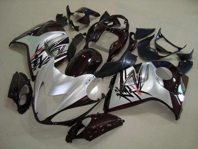 2008-2020 Negro Plata Suzuki GSXR 1300 Carenado Moto 2008-2020 Negro Plata Suzuki GSXR 1300 Carenado Moto