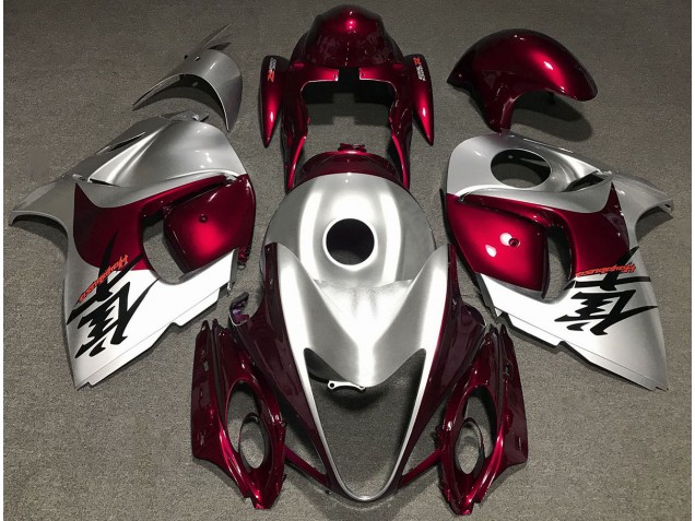 2008-2020 Rojo Brillante & Plata Suzuki GSXR 1300 Carenado Moto 2008-2020 Rojo Brillante & Plata Suzuki GSXR 1300 Carenado Moto