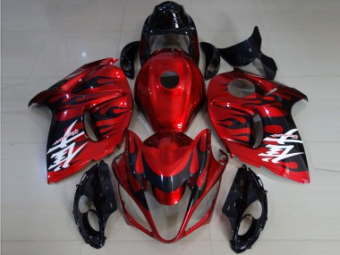 2008-2020 Rojo Vibrante & Llama Suzuki GSXR 1300 Carenado Moto