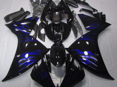 2009-2011 Negro & Azul Llama Yamaha R1 Carenado Moto