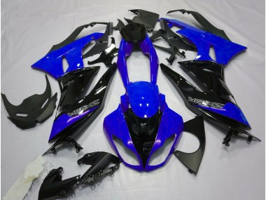 2009-2012 Azul Brillante & Negro Kawasaki ZX6R Carenado Moto