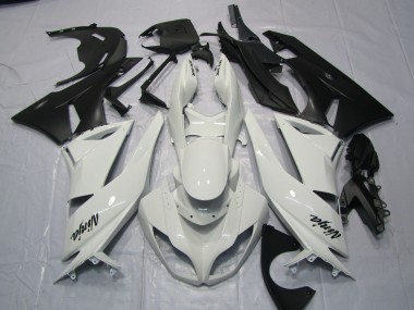2009-2012 Blanco Brillante Kawasaki ZX6R Carenado Moto