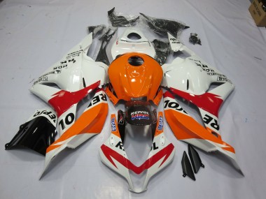 2009-2012 Blanco Repsol Honda CBR600RR Carenado Moto