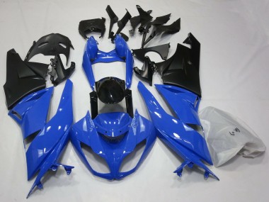 2009-2012 Brillante Azul & Negro Kawasaki ZX6R Carenado Moto