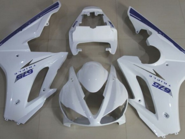 2009-2012 Estilo Azul Blanco OEM Triumph Daytona 675 Carenado Moto