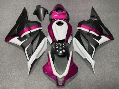 2009-2012 Estrella Negra Mate & Rosa Honda CBR600RR Carenado Moto