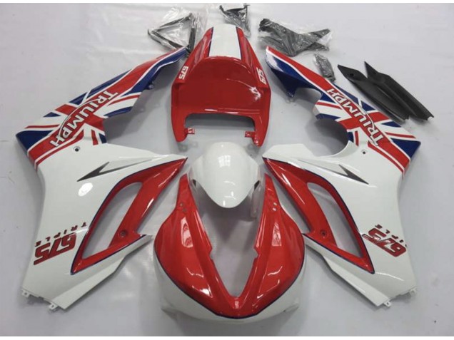 2009-2012 Rojo & Blanco Triumph Daytona 675 Carenado Moto 2009-2012 Rojo & Blanco Triumph Daytona 675 Carenado Moto