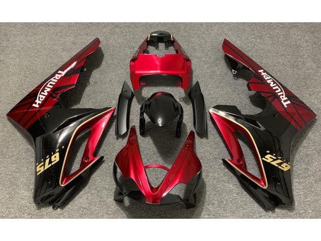 2009-2012 Rojo Brillante & Negro Triumph Daytona 675 Carenado Moto 2009-2012 Rojo Brillante & Negro Triumph Daytona 675 Carenado Moto