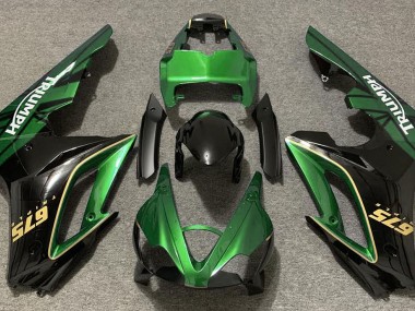 2009-2012 Verde Brillante & Negro Triumph Daytona 675 Carenado Moto